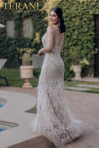 Terani Pageant Dress 232GL1436 - Ivory Nude