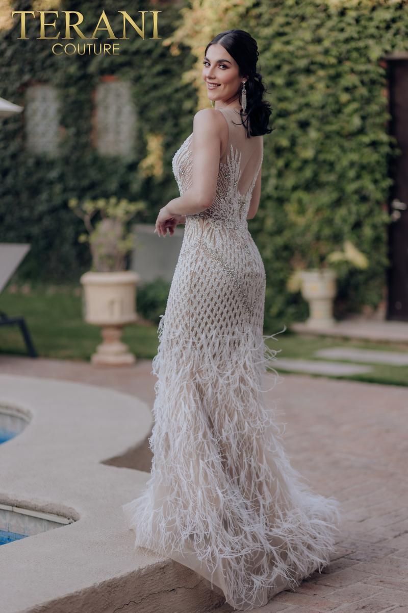Terani Pageant Dress 232GL1436 - Ivory Nude