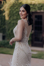Terani Pageant Dress 232GL1436 - Ivory Nude