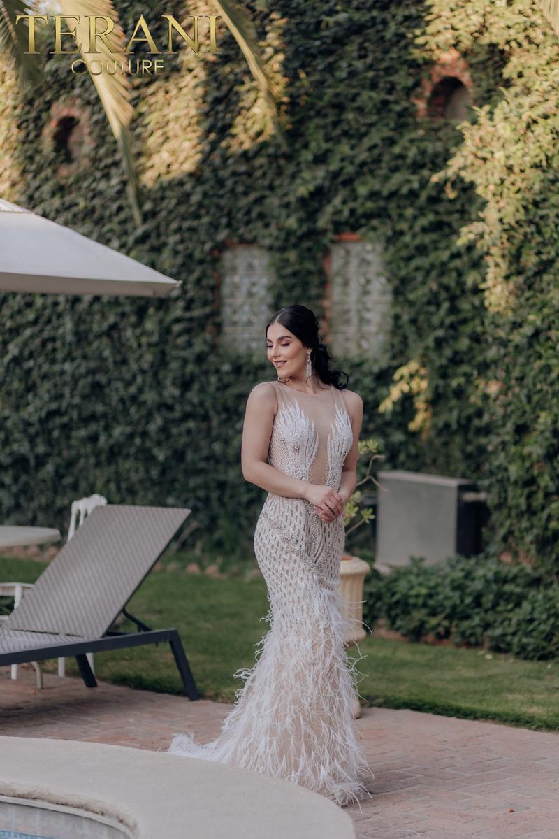 Terani Pageant Dress 232GL1436 - Ivory Nude