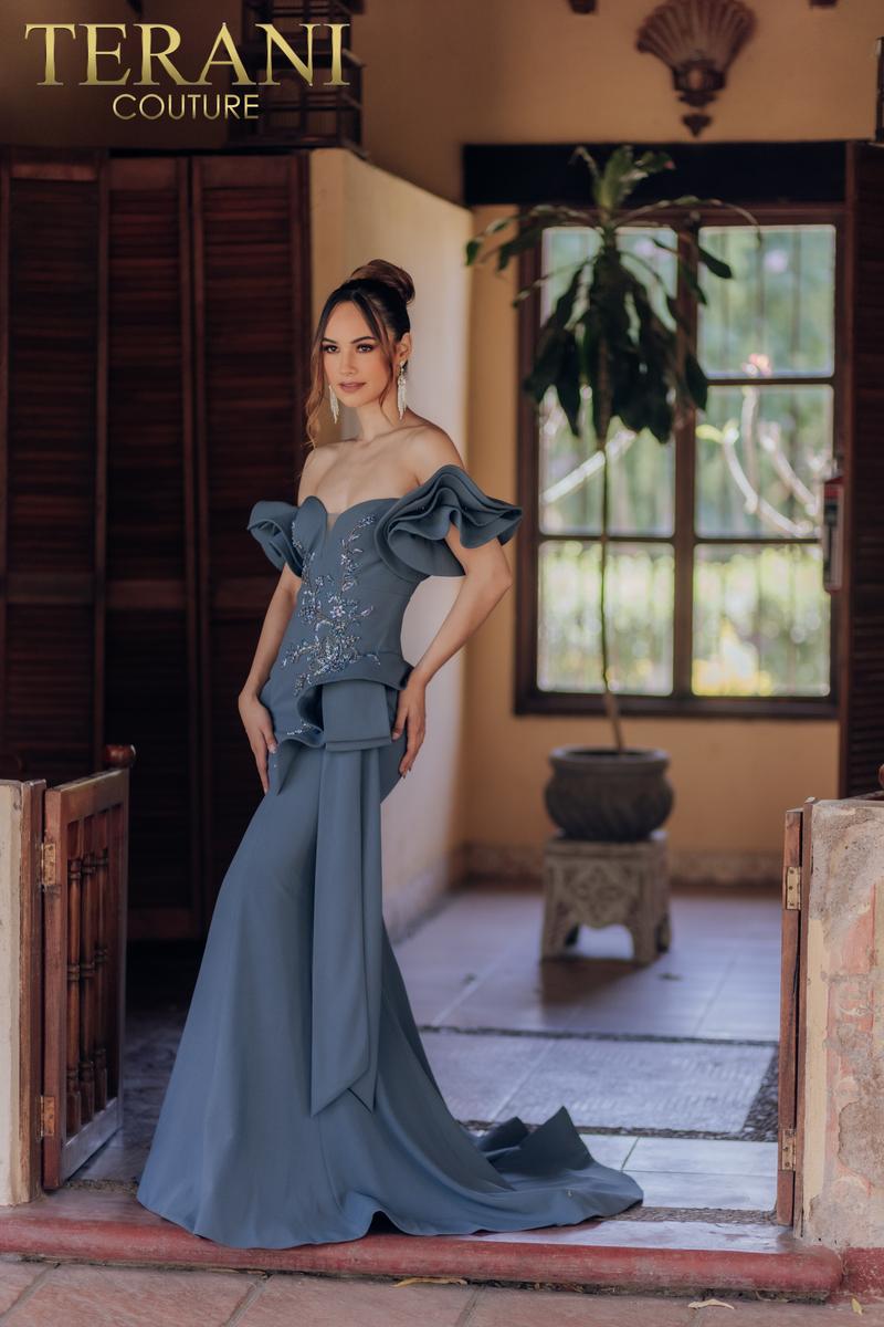 Terani Mother of the Bride Dress 232M1559 - Denim