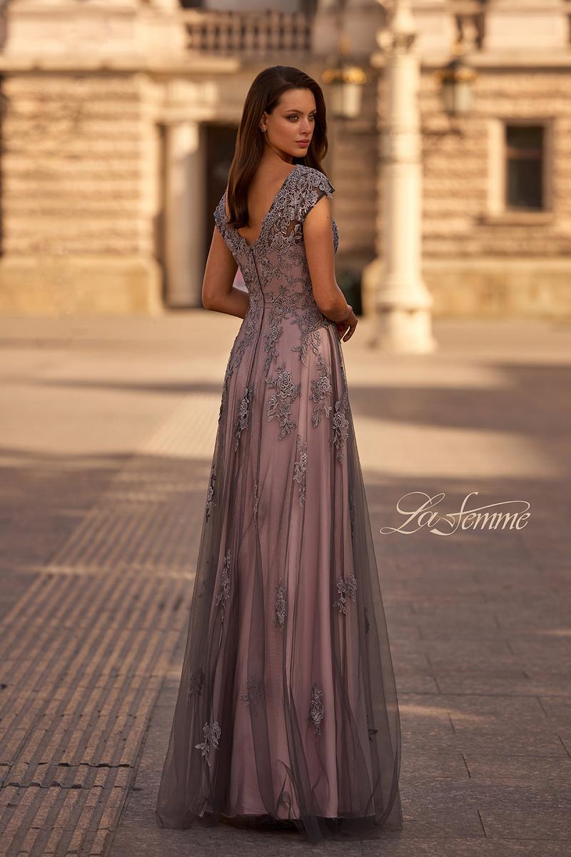La Femme Mother of the Bride 23449 - Pink/Gray