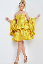 Jovani Short Evening Dress 23743 - Yellow