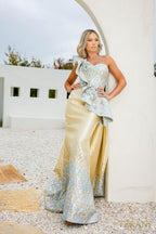 Terani Evenings Dress 241E2402 - Gold Gray