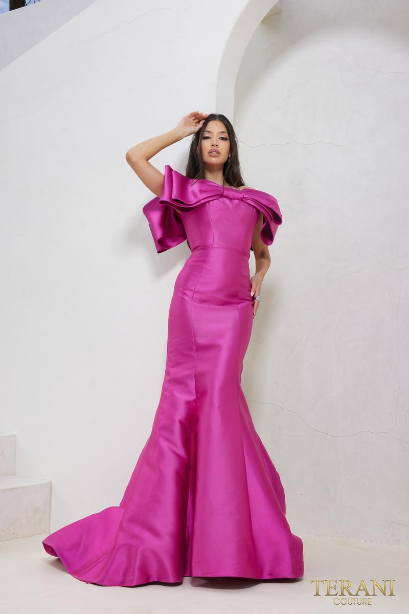 Terani Evenings Dress 241E2407 - Fuchsia