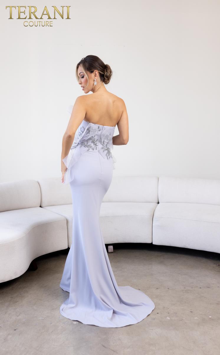 Terani Evenings Dress 241E2473 - Silver