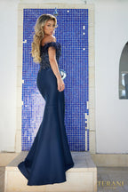 Terani Evenings Dress 241E2490 - Navy