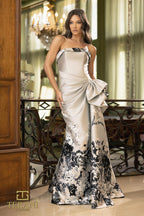 Terani Evenings Dress 241E2494 - Silver Black
