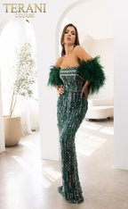 Terani Pageant Dress 241GL2603 - Hunter Green