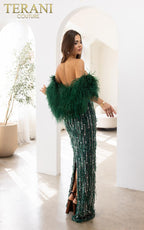 Terani Pageant Dress 241GL2603 - Hunter Green