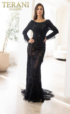Terani Pageant Dress 241GL2610 - Black Nude