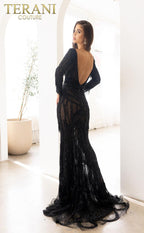 Terani Pageant Dress 241GL2610 - Black Nude