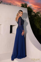 Terani Couture Mother of the Bride 241M2718 - Navy