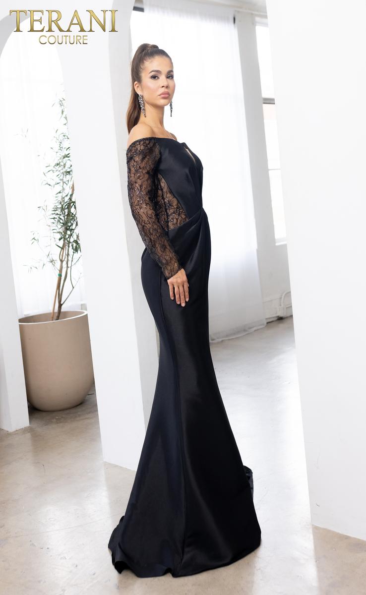 Terani Mother of the Bride Dress 241M2734 - Black Nude
