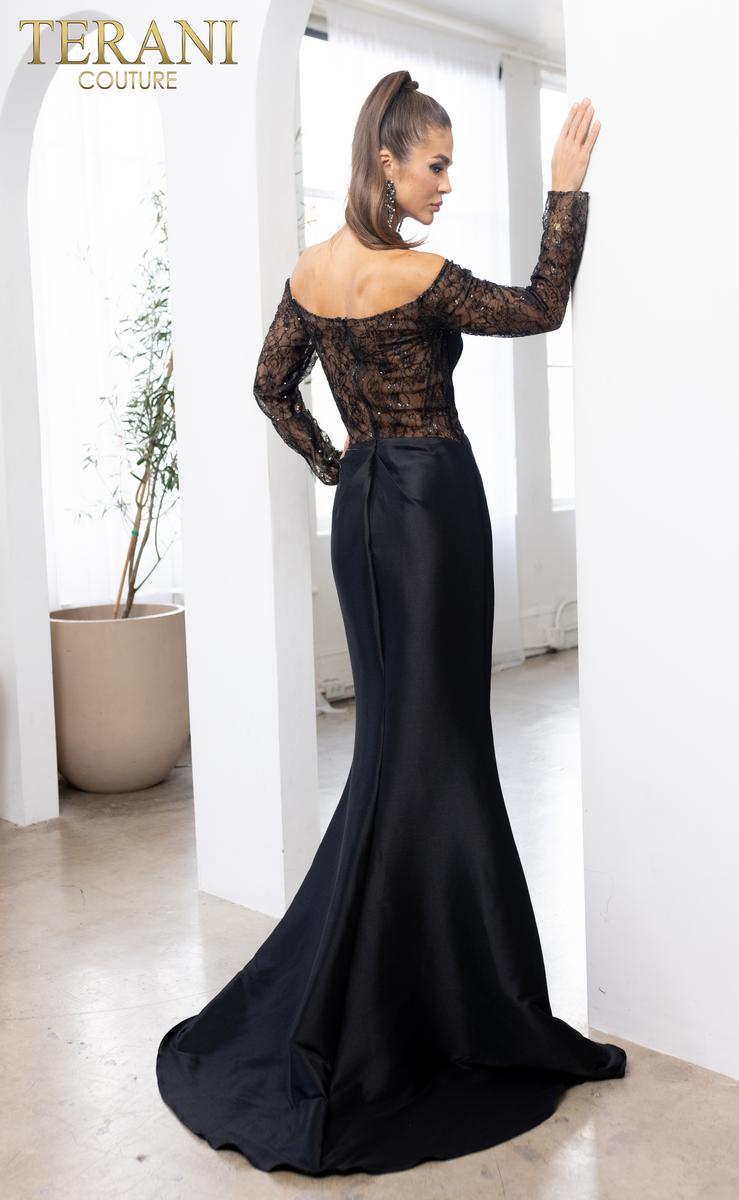 Terani Mother of the Bride Dress 241M2734 - Black Nude