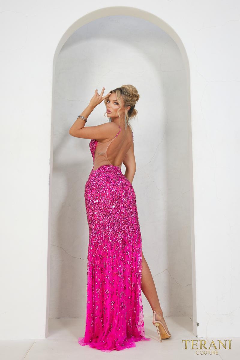 Terani Prom Dress 241P2163 - Magenta Fuchsia