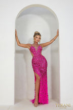 Terani Prom Dress 241P2163 - Magenta Fuchsia