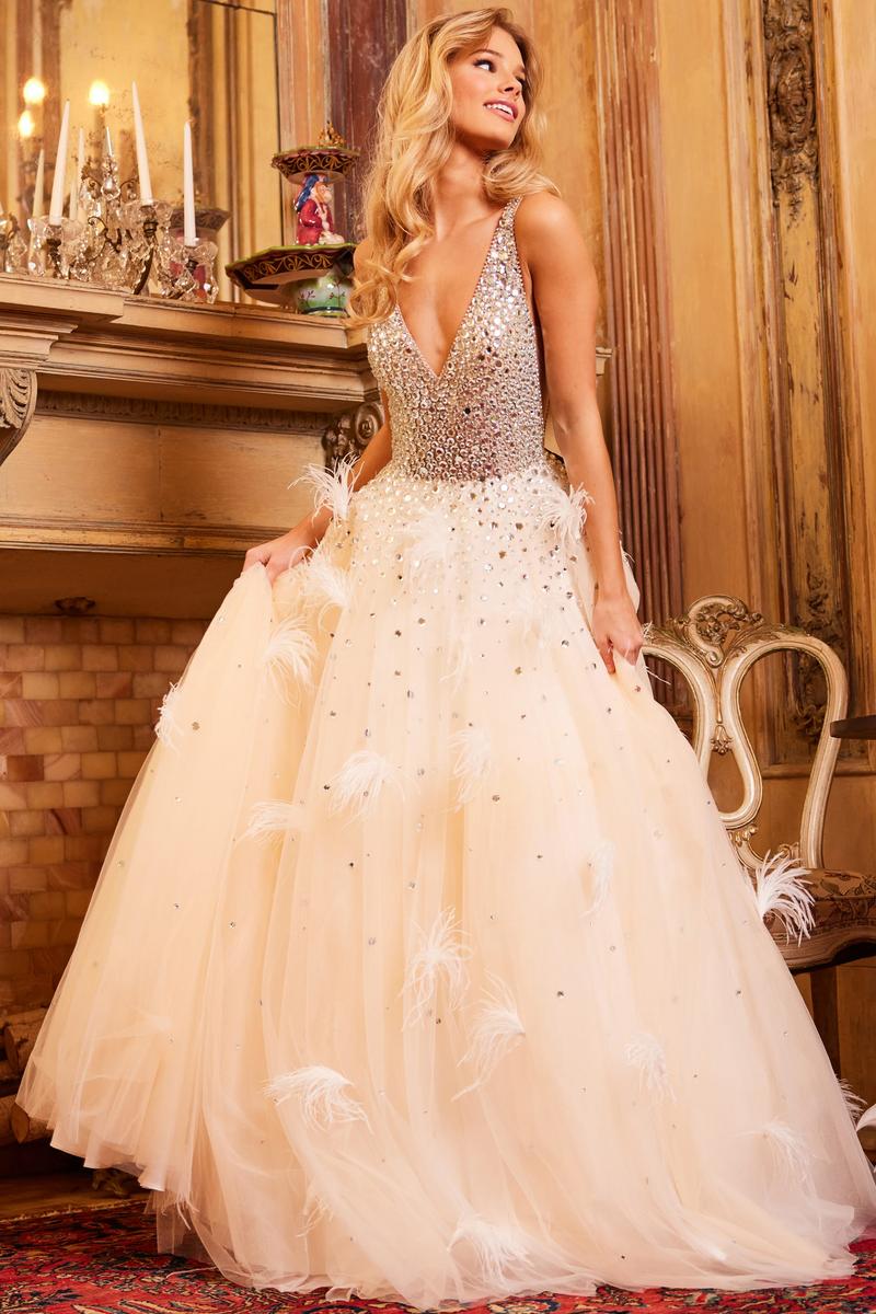 Jovani Signature Collection 24255 - Nude/Silver