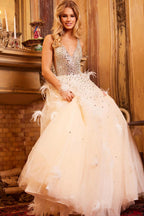 Jovani Signature Collection 24255 - Nude/Silver