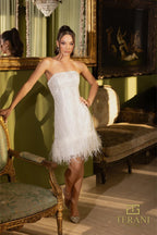 Terani Cocktail Dress 242C3046 - Ivory