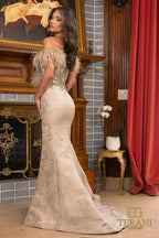 Terani Couture Evening 242E3132 - Stone