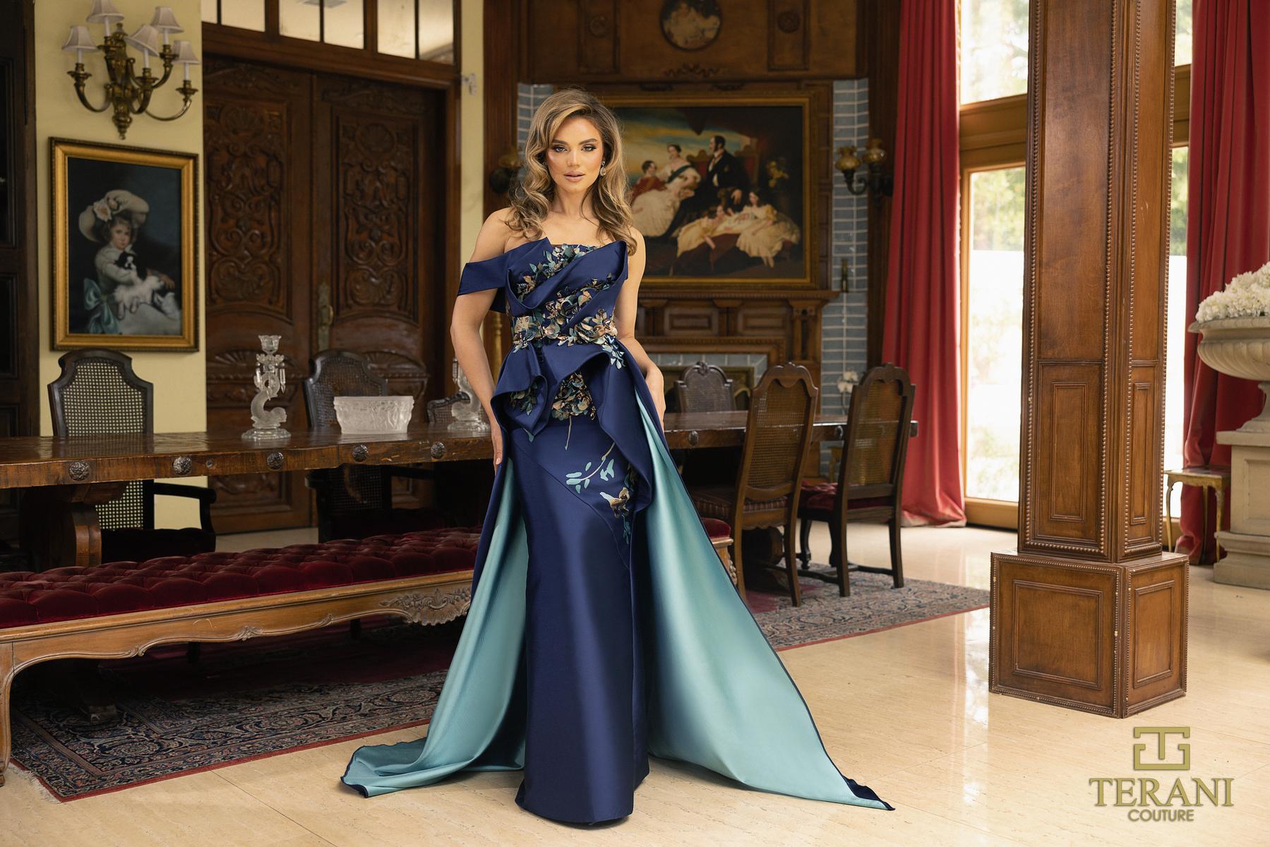 Terani Evenings Dress 242E3148 - Blue