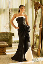 Terani Evenings Dress 242E3151 - White Black