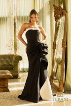 Terani Evenings Dress 242E3151 - White Black