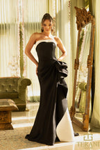Terani Evenings Dress 242E3151 - White Black
