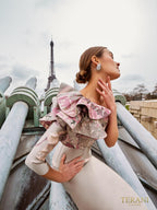 Terani Evenings Dress 242E3159 - Taupe Rose