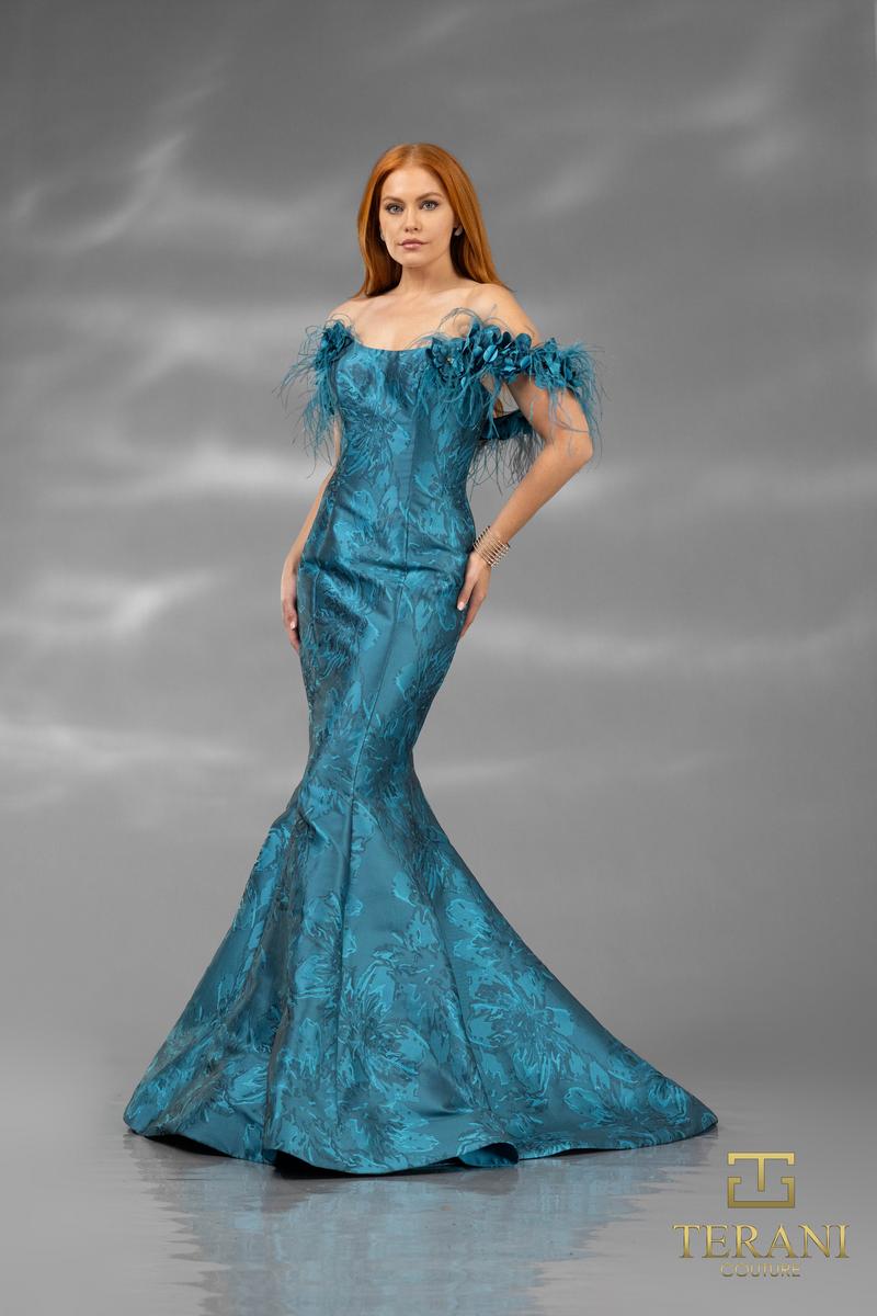Terani Evenings Dress 242E3160 - Pine