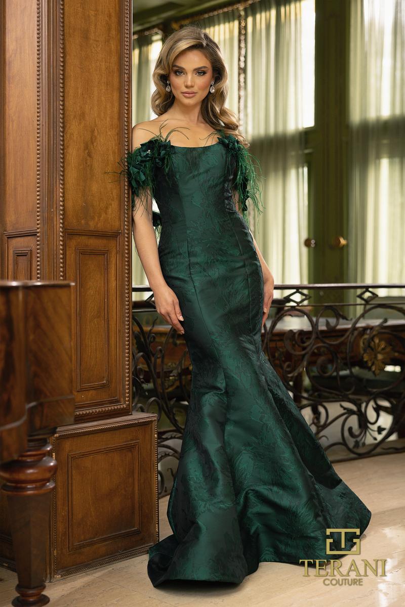 Terani Evenings Dress 242E3160 - Pine