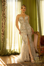 Terani Pageant Dress 242GL3236 - Blush Silver