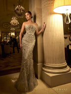 Terani Pageant Dress 242GL3248 - Cream Silver