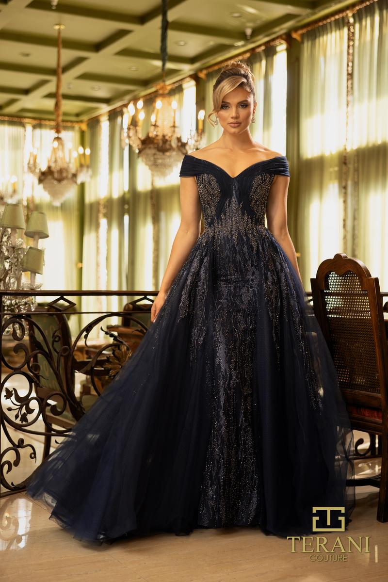Terani Mother of the Bride Dress 242M3347 - Navy