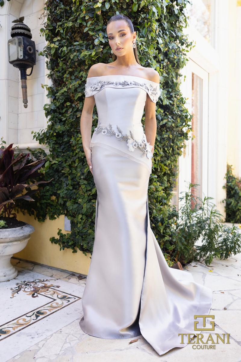 Terani Mother of the Bride Dress 242M3356 - Silver Taupe