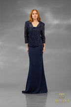 Terani Mother of the Bride Dress 242M3414 - Navy
