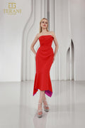 Terani Cocktail Dress 251C4173 - Red-Fuchsia