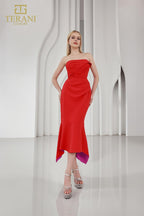 Terani Cocktail Dress 251C4173 - Red-Fuchsia