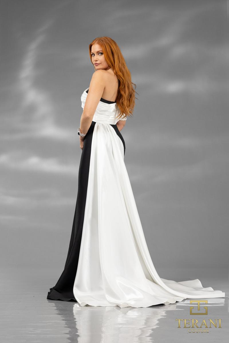 Terani Evenings Dress 251E4205 - black ivory