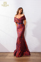 Terani Evenings Dress 251E4253 - Clay