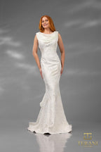 Terani Evenings Dress 251E4256 - Sage Gold
