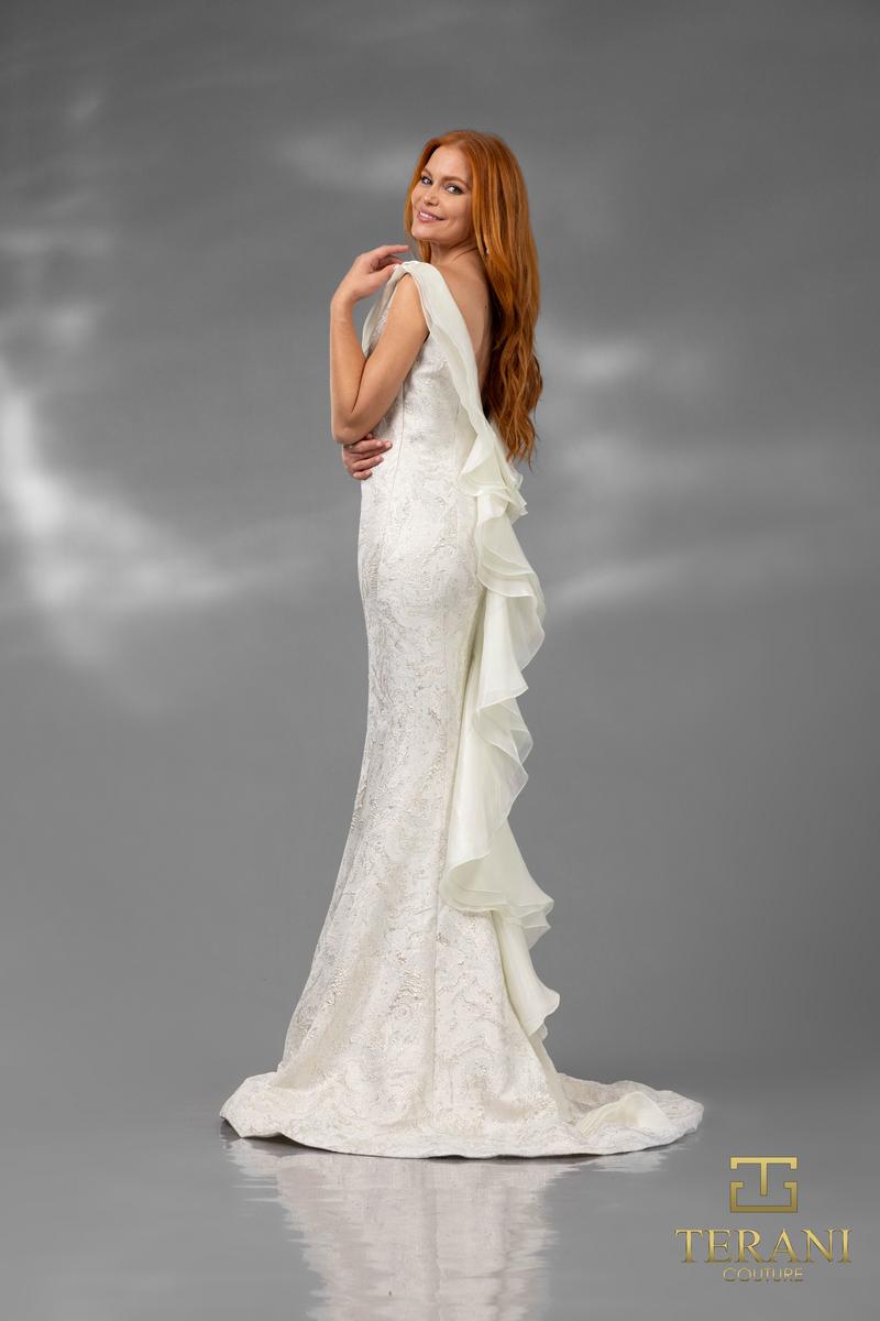 Terani Evenings Dress 251E4256 - Sage Gold