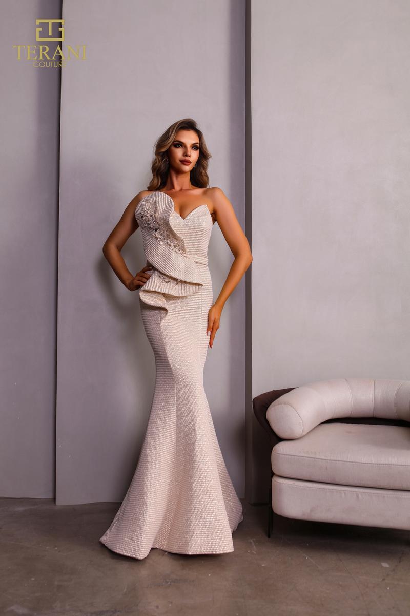 Terani Evenings Dress 251E4276 - Champagne