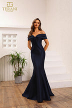 Terani Evenings Dress 251E4565 - Navy