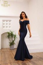 Terani Evenings Dress 251E4565 - Navy