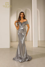 Terani Evenings Dress 251E4568 - Silver