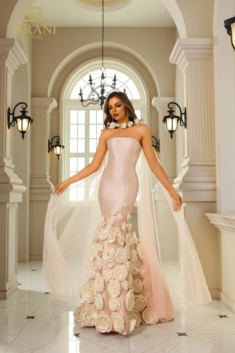 Terani Pageant Dress 251GL4184 - Blush Ivory