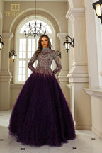 Terani Pageant Dress 251GL4318 - Amethyst Nude