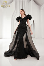 Terani Pageant Dress 251GL4357 - Black